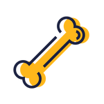 An icon representing a bone.