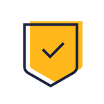 An icon representing a badge with a check mark.