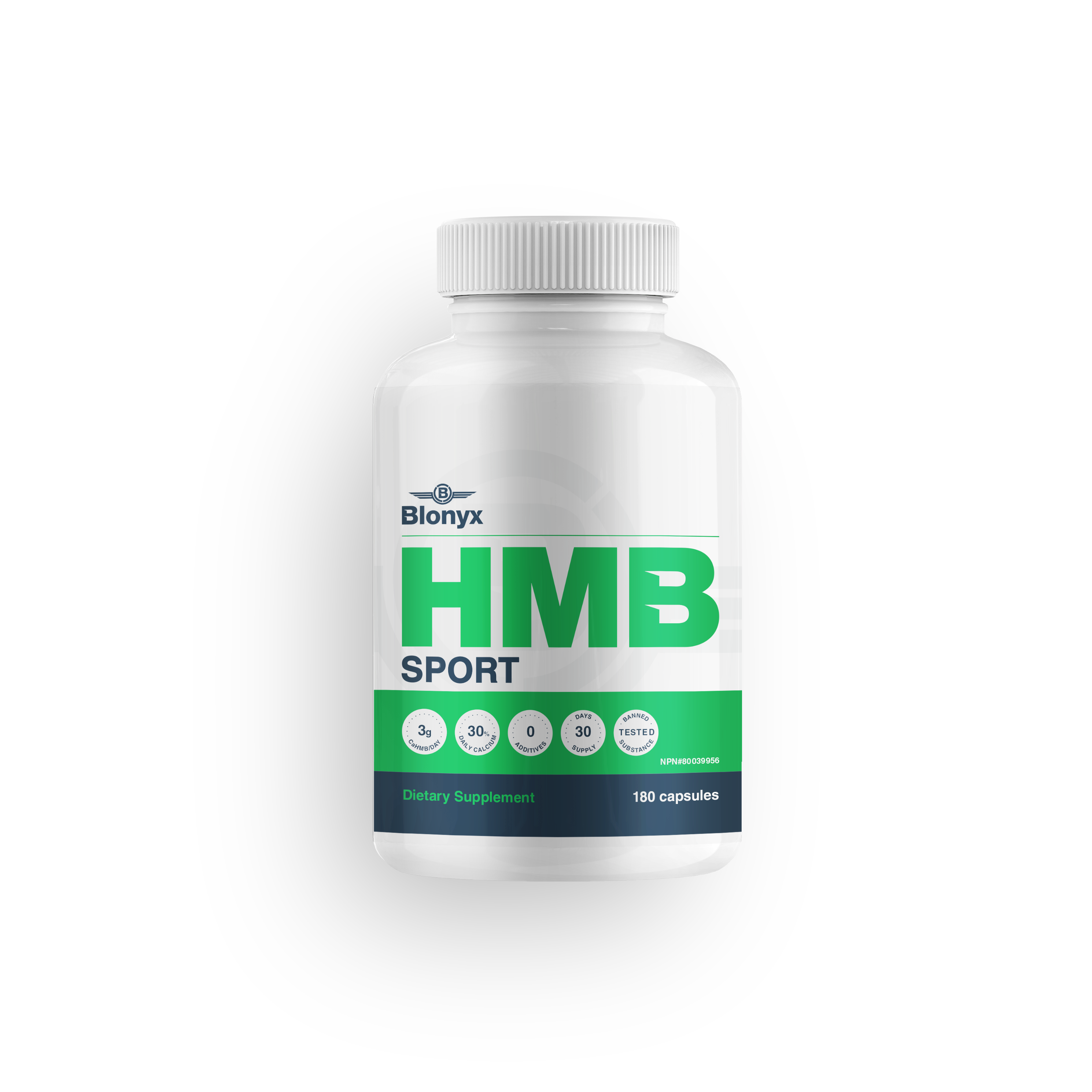 Front of Blonyx HMB Sport bottle