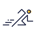 An icon representing a runner.