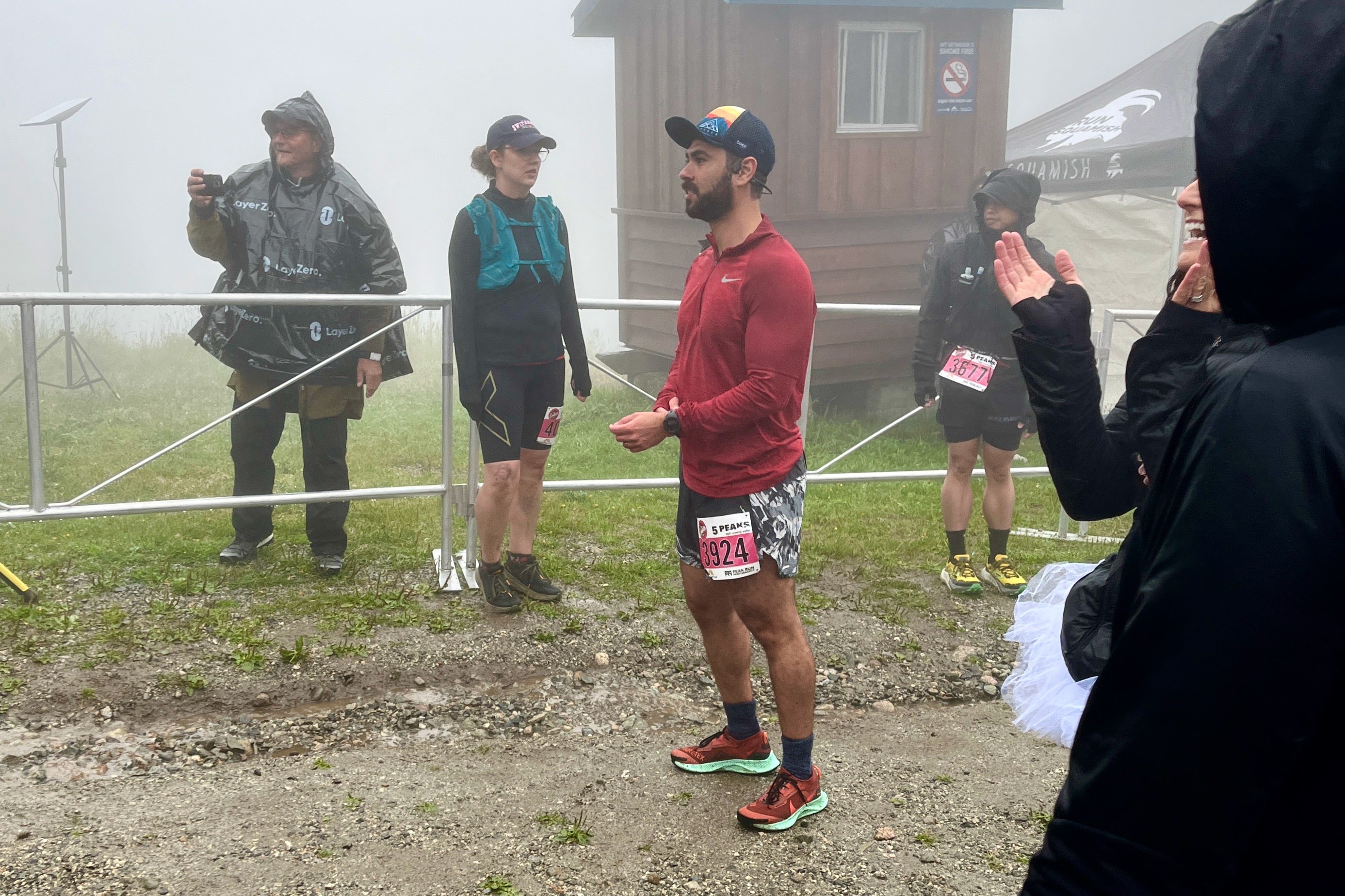 Jef standing at the race starting line