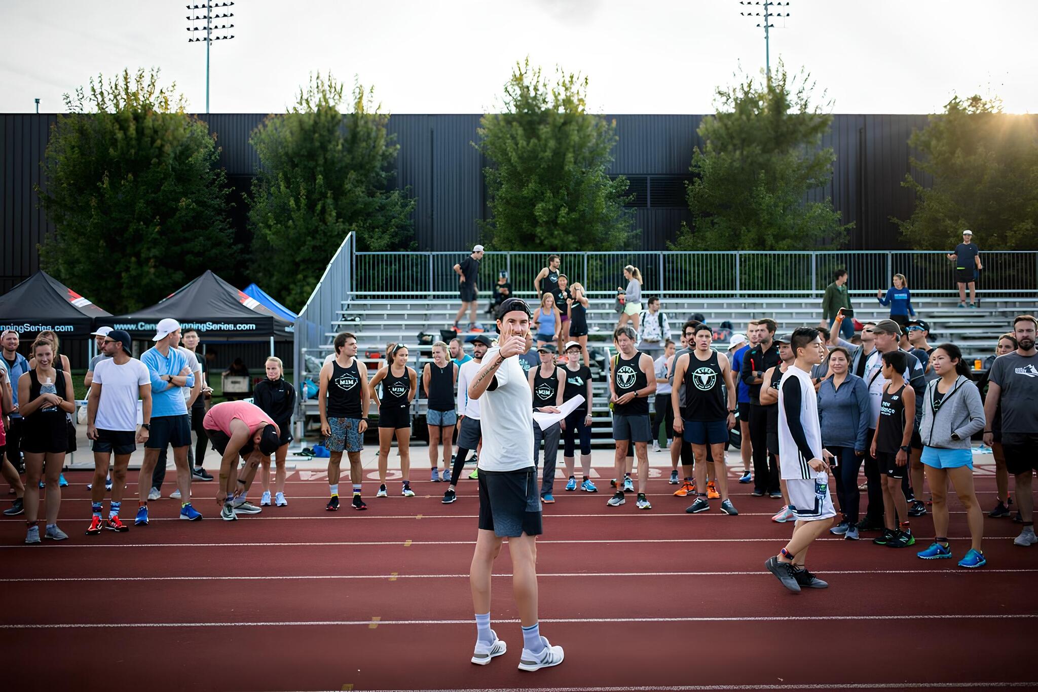 Rob Watson Coaching a group of Mile2Marathon runners