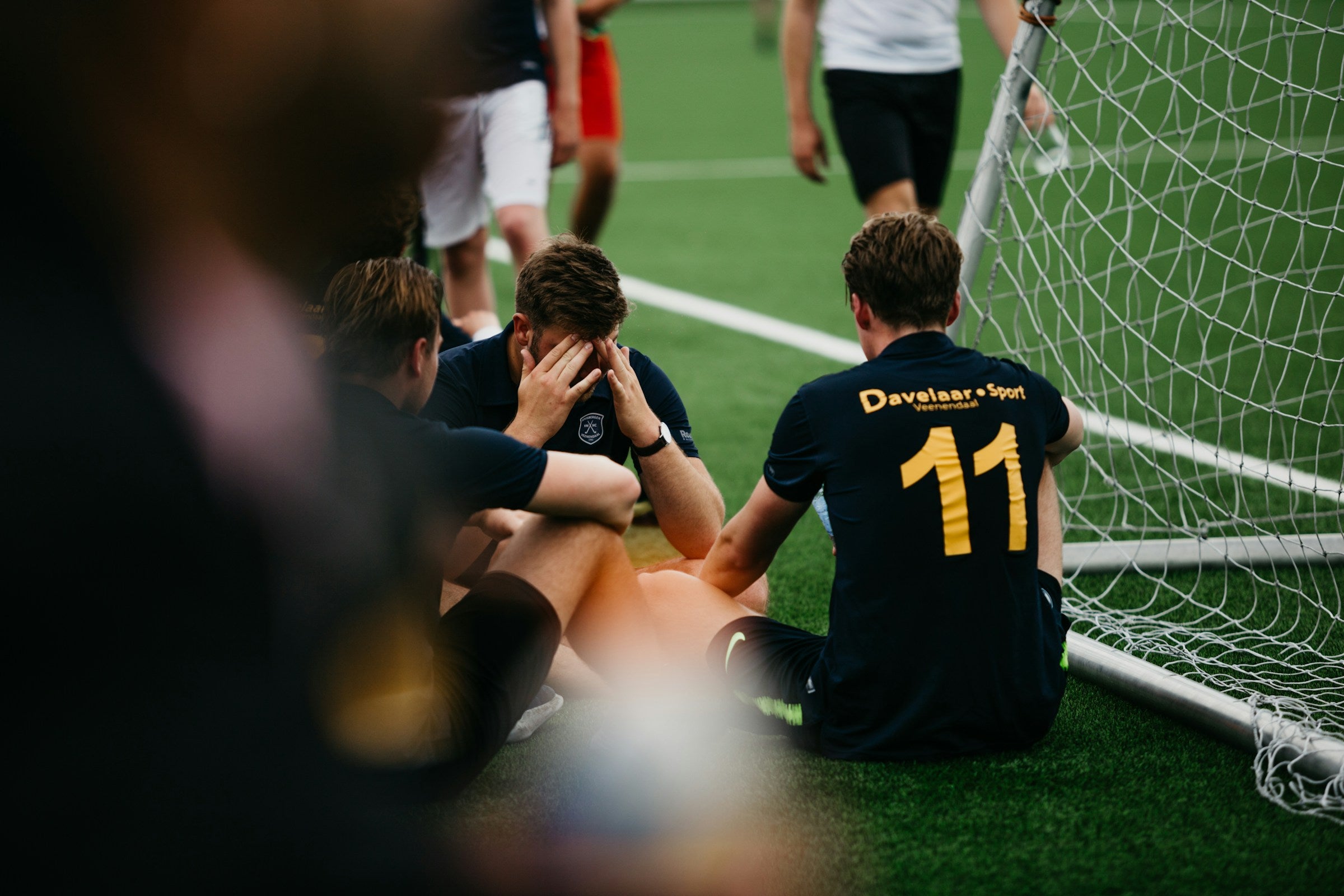 Stressed out soccer players