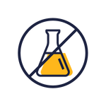 An icon representing no chemicals.