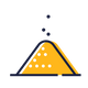 An icon representing a pile of powder.