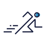 An icon representing a sprinter.