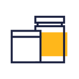 An icon representing containers of supplements.